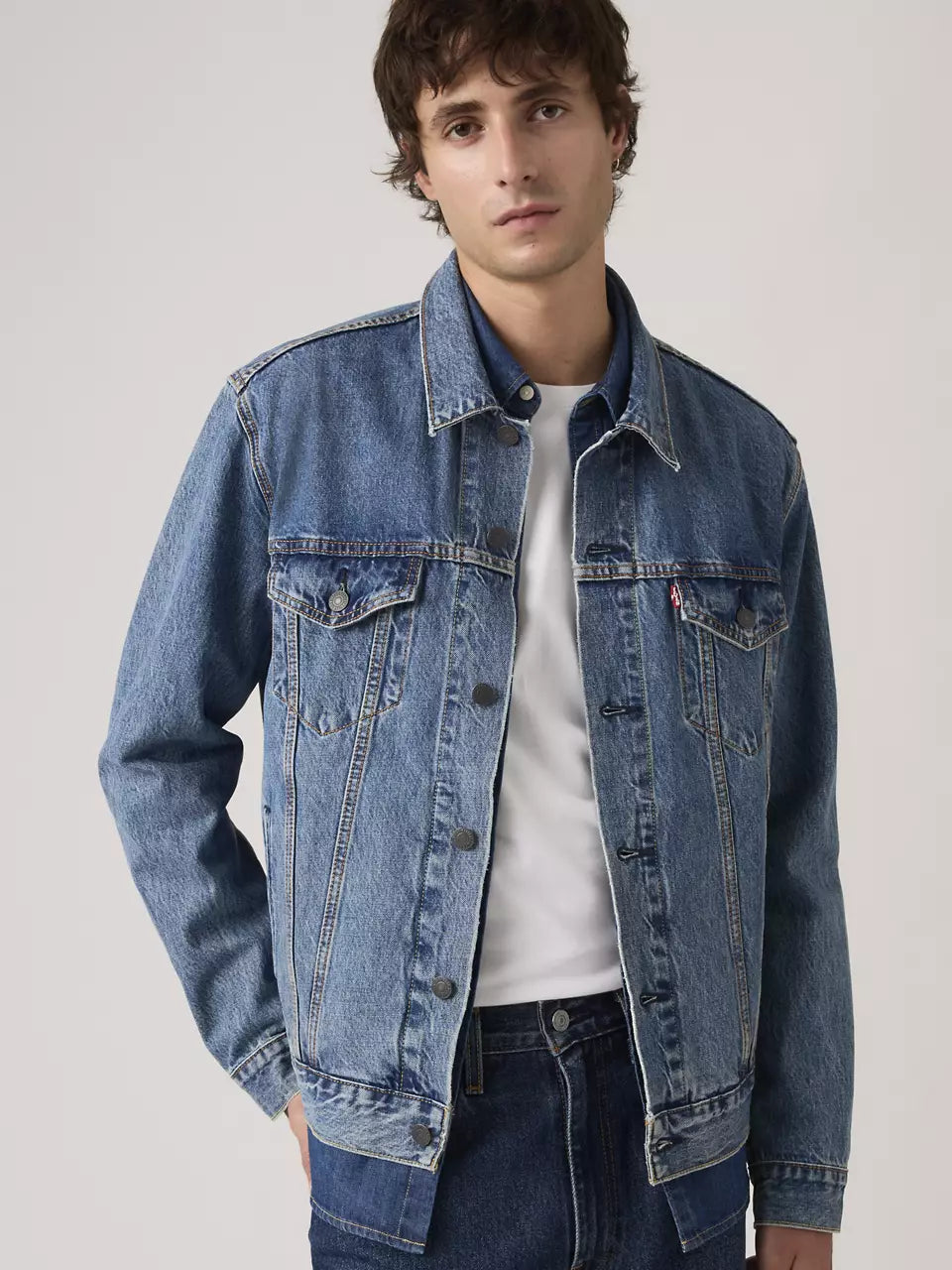 DENIM JAKET| BLACK TROUGH